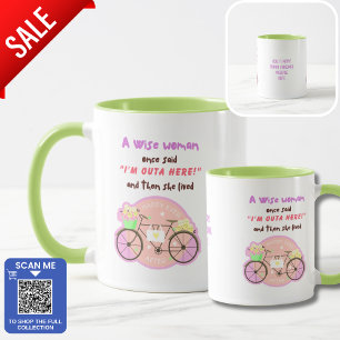 Grappige Aardige Meisje Collega Nieuwe Baan Pensio Mok