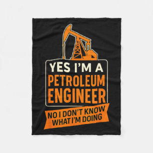 Grappige aardolie-ingenieur sarcastische engineeri fleece deken