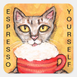 Grappige Abyssinische Kat Collectie Stickers
