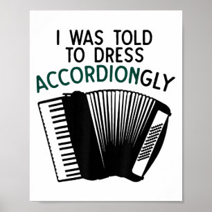 Grappige accordeon cadeau voor mannen vrouwen woor poster