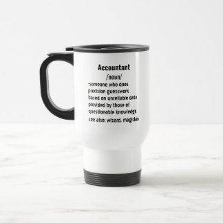 Grappige accountant definitie cadeaus voor mannen reisbeker