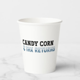 Grappige accountant Halloween - Candy Corn Papieren Bekers