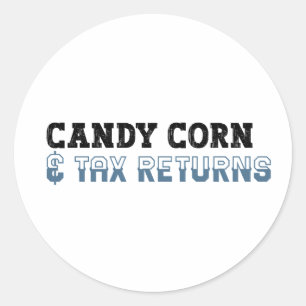 Grappige accountant Halloween - Candy Corn Ronde Sticker