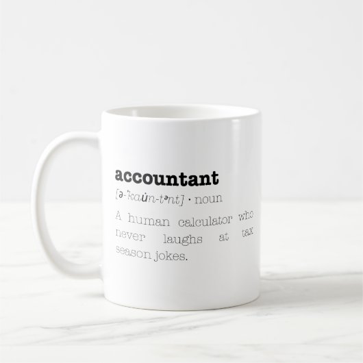 Grappige accountant mok (Links)