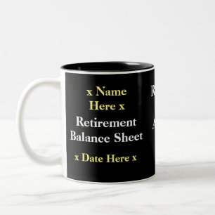 Grappige Accountant Retirement Gift Idee Naam toev Tweekleurige Koffiemok