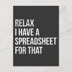 Grappige Accountant Spreadsheet G grapje Boekhoudi Briefkaart