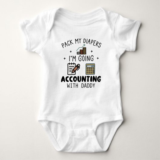 Grappige accountant vader boekhouding romper (Voorkant)