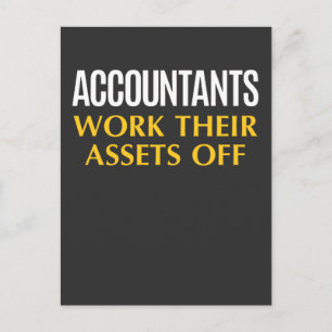 Grappige accountant werk Kapitaal boekhouding humo Briefkaart