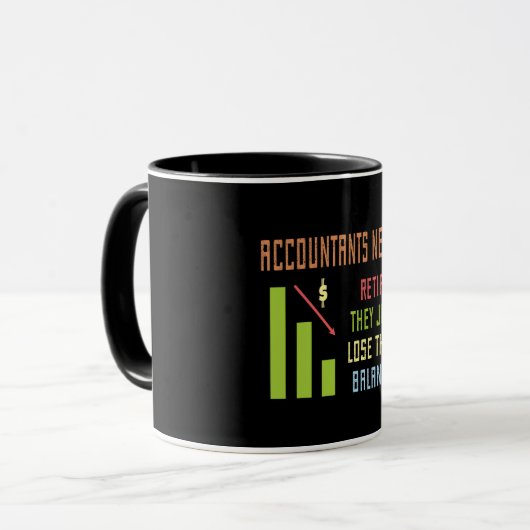 Grappige accountantsverklaring mok (Voorkant links)