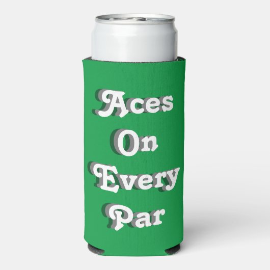 Grappige "Aces on Every Par." St. Patrick's Day Go (Seltzer Achterkant)