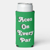 Grappige "Aces on Every Par." St. Patrick's Day Go (Seltzer Voorkant)
