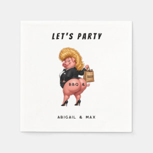 Grappige achtertuin BBQ & Bier Servet