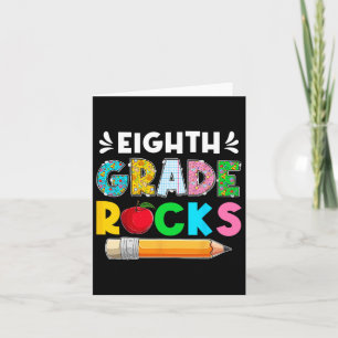 Grappige achtste klas rotsen studenten eerste dag  kaart