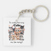 Grappige Acryl Kat Sleutelhanger (Achterkant)