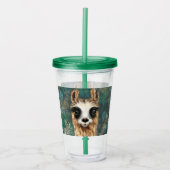 Grappige Acryl Tumbler met Curious Baby Alpaca Acryl Drinkbeker (Voorkant)