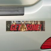 Grappige actie eekhoorn Bumpersticker "Get Some" (Op auto)