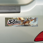 Grappige actie eekhoorn Bumpersticker "Get Some" (Op auto)
