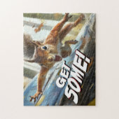 Grappige actie Eekhoorn Jigsaw puzzel "Get Some" (Verticaal)