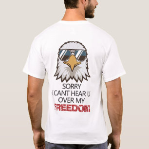 Grappige Adelaar Zonnebril Vrijheid T-Shirt