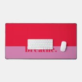 Grappige adem moderne minimalist vet roze rood bureaumat (Keyboard & Muis)