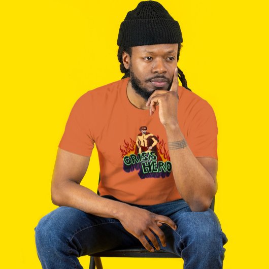 Grappige ADHD Crisis Held Chaos Energie Retro Comi T-shirt