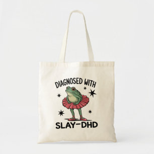 Grappige ADHD Kikker Neurodivergente Meme Y2K Frog Tote Bag