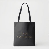 Grappige ADHD Luxe Monogram – Elegante Aangepaste Draagtas (Voorkant)