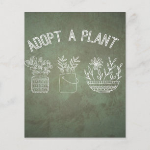 Grappige Adoptie van een Plant Natuurlijk Flyer