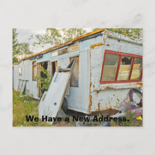 Grappige adreswijziging Kaart: Trailer Home Aankondigingskaart