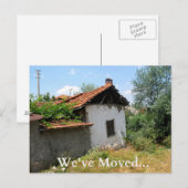 Grappige adreswijziging Kaart vervallen oude huis (Voorkant / Achterkant)