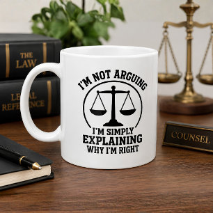 Grappige advocaat Ik ga niet in discussie advocaat Koffiemok