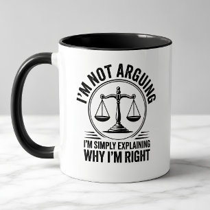Grappige advocaat Ik ga niet in discussie Mok Juri