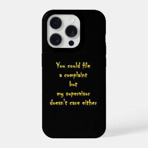 Grappige Afdeling Klachten Apathie iPhone 15 Pro Hoesje