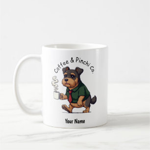 Grappige Affenpinscher-hond Zakelijke Broek Koffie Koffiemok