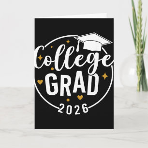 Grappige afgestudeerde student 2026 Universiteit A Kaart