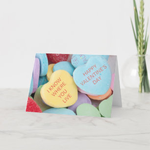 Grappige afgewezen snoep hartjes Valentijnsdag kaa Feestdagen Kaart
