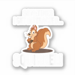 GRAPPIGE AFLEIDENDE Eekhoorn Dierentuin Boerderij Sticker