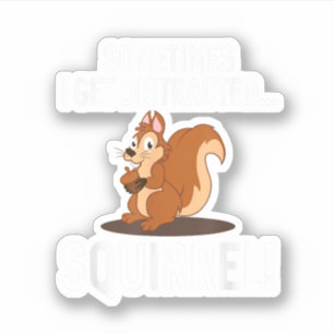 GRAPPIGE AFLEIDENDE Eekhoorn Dierentuin Boerderij Sticker