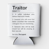 Grappige afscheidsmedewerker, collega die baan ver blikjeskoeler (Voorkant)