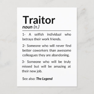 Grappige afscheidsmedewerker, collega die baan ver briefkaart