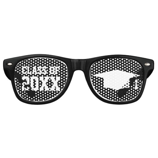 Grappige afstudeerfeest tinten afstudeerder studen retro zonnebril (Voorkant)