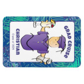 Grappige Afstuderen Cartoon voor Hem Cruise Door Magneet (Horizontaal)