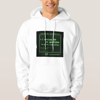 Grappige AI Apocalyps Overlevende Hallucinatie Tec Hoodie