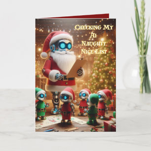 Grappige Ai Chatbot Kerstman Wenskaart Bedrijfslev Feestdagen Kaart