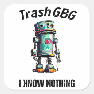 Grappige AI - Geek Humor Laptop Vierkante Sticker