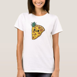Grappige AI gegenereerde ananas pizza T-shirt