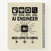 Grappige AI Ingenieur Codeur Programmeur Ontwikkel Notitieboek (Achterkant)