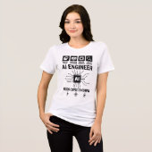Grappige AI-ingenieur Codeur Programmeur Ontwikkel Tri-Blend Shirt (Voorkant volledig)