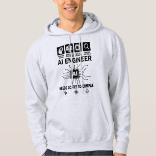 Grappige AI-ingenieur Geliefde heeft koffie nodig Hoodie