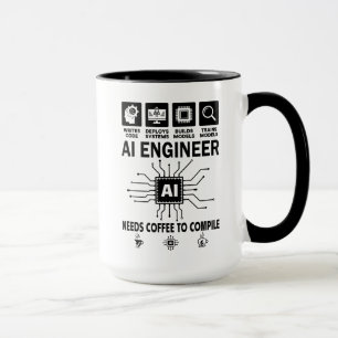 Grappige AI-ingenieur Geliefde heeft koffie nodig Mok